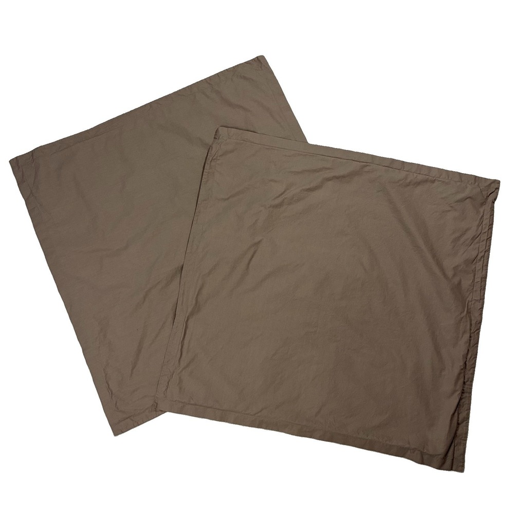 Linen Society Egyptian Cotton Set Of 2 Pillow Shams Brown 28"x29" Quiet Luxury